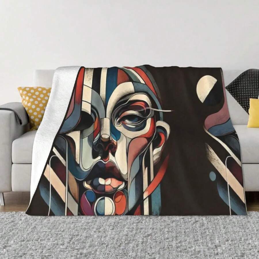 Abstract Art Blanket Ultra Soft Micro Fleece Er Fine Woolen Throw - 1 - 查看 1