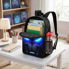 3PCS Cool Mecha Backpack Set For Boys, Large Capacity School Bag With Matching Lunch Bag & Pencil Case, Durable Lightweight Bookbag For Back To School, Daily Use, And Gift - 僅限鉛筆盒 - 查看 2
