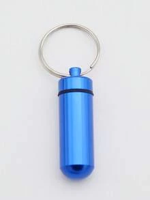 3pcs/1pc Portable Pill Box Keychain, Aluminum Alloy Mini Pill Case Storage Box, Waterproof Metal Pill Bottle, Suitable For Outdoor Camping Travel - Multicolor - View 10