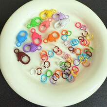 160pcs/Set Mixed Color Key Chain Supplies Kit, Including 150pcs Split Rings And 10pcs Lobster Clasps, Colorful Enameled Heart Shaped Key Chain Set, Loose Key Chain Accessories For Key Chain Production, DIY Crafts, Small Jewelry - 150 Open Loops and 10 Lobster Clasps - View 12