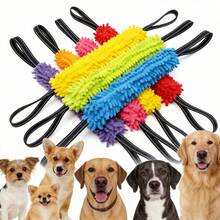 Juguete de tira y afloja para perros con doble asa - Juguete masticable suave, no dañará los dientes para masticar y tirar, adecuado para perros medianos y pequeños - Herramienta de entrenamiento dental interactiva para interiores | Juguete masticable duradero para perros, diseño de tira y afloja, suministros para perros, juguetes para perros, cuerda para perros, regalo perfecto para tu perro querido. | Disponible en varios colores - Verde - Ver 5