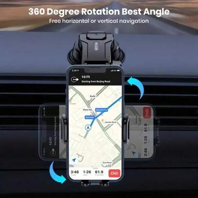 Universal Car Phone Holder, Upgraded Hands-Free Bracket, Dashboard Phone Mount, GPS Navigation Holder, Suitable For IPhone And Android Smartphones