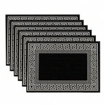 2/4/6/8pcs Elegant Minimalist Geometric Print Rectangular Placemats, Suitable For Home, Restaurant, Holiday Celebration, Banquet Table Decor - Multicolor - View 6