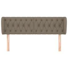 vidaXL Kopfteil mit Ohren Taupe 163x23x78/88 cm Stoff - Grau - Übersicht 3