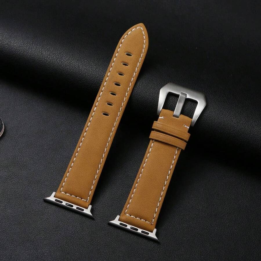 复古哑光PU皮革女士表带,尺寸38/40/41/42/44/45/46/49mm,兼容 11/10/9/8/7/6/5/4/3/2/1/SE/Ultra/3/2/1。 - 常規款 - 查看 1