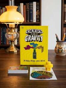 Cards Vs Gravity Tabletop Game, Defy Physics At Family Gatherings, Test Hand-Eye Coordination In Imbalance, Unconventional Interactive Challenge, Creative Choice For Gravity-Defying Tabletop Toy - Multicolor - View 3