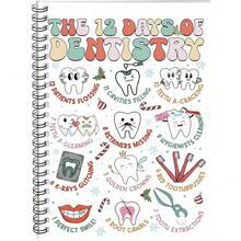 1pc Nurse Spiral Notebook Diary, With Heartbeat And Stethoscope - Dental Theme Spiral Notebook, Gift For Nurses, Nursing Students And Healthcare Workers, A5 Dental Humor Diary For Daily Notes And Memories - A - View 4