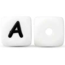 15/26/104pcs White Silicone Alphabet Beads, 12mm Square Letter Beads For Keychain And Bracelet Crafting, Durable DIY Jewelry Making Supplies - Letter - View 16