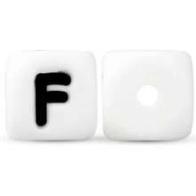 15/26/104pcs White Silicone Alphabet Beads, 12mm Square Letter Beads For Keychain And Bracelet Crafting, Durable DIY Jewelry Making Supplies - Letter - View 17