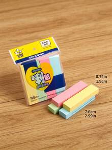 Long Strip Self-Adhesive Sticky Notes, 4-Color Assortment, Smooth Non-Bleeding, Reusable Removable No-Residue Learning Classification Marking Tabs - one-size - View 11