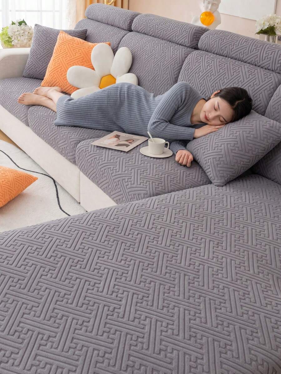 1 tấm bọc ghế sofa Sherpa dày dặn, co giãn, thoải mái, chống trượt, phủ kín toàn bộ ghế sofa, dùng được cả 4 mùa, chăn sofa dày bằng vải, có thể giặt máy, chống bụi, thân thiện với thú cưng, trang trí cho phòng ngủ, văn phòng, phòng khách, phù hợp với sofa góc, sofa 1/2/3/4 chỗ ngồi.