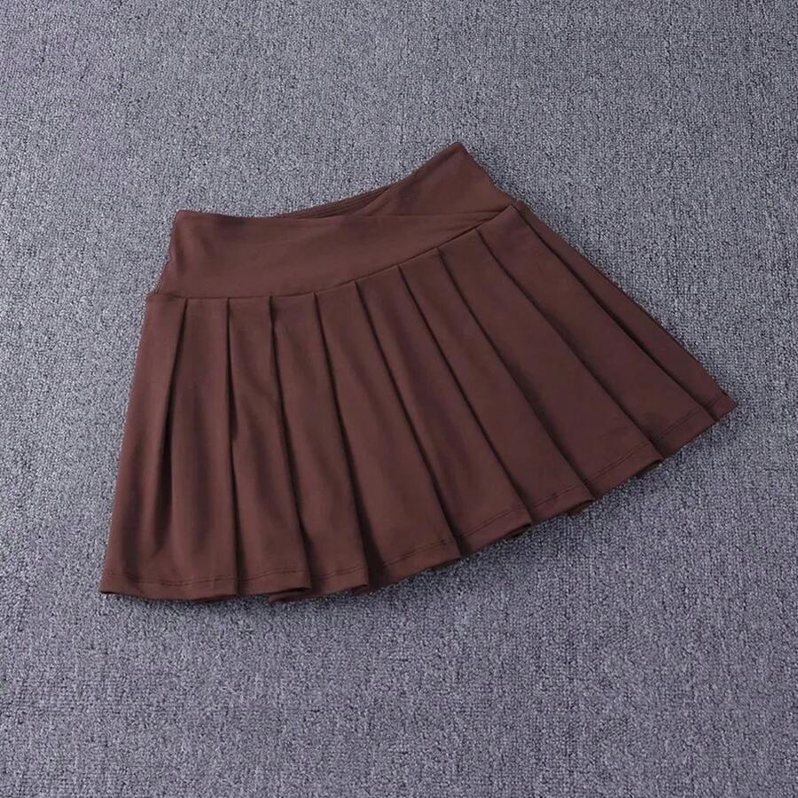 Faldas de tenis plisadas de secado rápido para mujer, faldas de cintura media, lindas, para entrenamiento atlético, correr, deportes, golf - Rojo - Ver 1