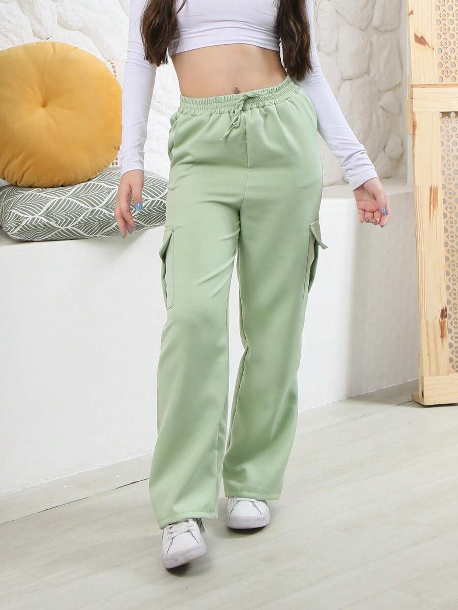 The Current Favorite: Super Stylish Youth Cargo Pants! - Verde Lima - Ver 1