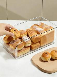 1pc/Set Stackable PET Transparent Storage Box - Multipurpose Container Suitable For Bread, Pastries, Cakes, Fruits, Vegetables, Snacks And Eggs | Applicable For Kitchen, Dining Room, Bakery And Home - Transparent - View 9