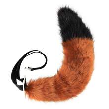 Red Fox Matching Ear & Tail Plush Accessories, Furry Cosplay Props For Anime Convention, Halloween Party, Fox-Themed Outfit - A - View 9