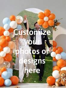 Customized Photo Arch Decor - Professional Custom Printed Arch Background Solution, Suitable For Weddings, Birthdays, Anniversaries, Special Events And Theme Parties. Available In Various Sizes, No Power Required For Setup, Ideal For Event Backdrops, Personalized Party Decorations And Wedding Arrangements. - Multicolor 01 - View 7