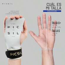 PICSIL Calleras Condor Uso con Manesio Protección y Aarre para Cross Trainin Calistenia y imnasio para Todos los Atletas - Blanco - Ver 6