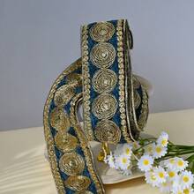 2 Sizes Exotic Colorful Embroidered Trim, Costume Collar & Cuff DIY Decorative Accessory - Red - View 3