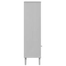 vidaXL Bücherschrank SENJA Rattan-Look Weiß 60x35x130 cm Kiefernholz - Weiss - Übersicht 7