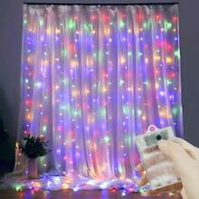 100/200/300/600颗LED窗帘灯,8种星光闪烁模式,适用于婚礼背景、家庭卧室、花园、窗户、舞台、墙壁、生日派对、情人节、万圣节、圣诞节装饰等场合,电池供电,可作仙女灯串使用。 - AA電池盒窗簾燈 - 查看 17