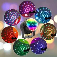Stage With Remote-Activated Colorful Strobe Light, Disco Ball Lamps And Light Bar. - Black - View 10