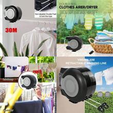 30m Retractable Clothes Reel Double Washing Line Wall Mounted Outdoor Drying Hot - RMC0581 - View 3