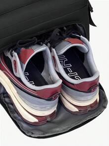 1pc Multi-Color Solid Nylon 180° Full-Open Large Capacity Shoe Compartment Multi-Pocket Zipper Closure Handbag Suitable For Air Travel And Vacation - Multicolor - View 9