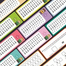 Juego de tarjetas didácticas reutilizables de matemáticas, tarjetas de flashcards de resta y división del 1 al 12, tarjetas de aprendizaje educativas, adecuadas para preescolar y jardín de infantes, Montessori, matemáticas de educación temprana - Multicolor - Ver 3