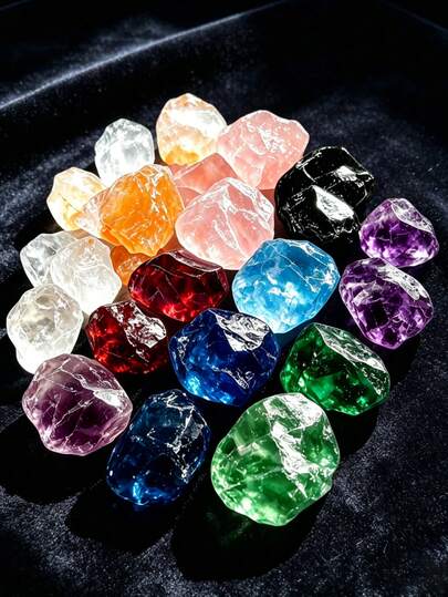 Bộ 20g đá quý thô tự nhiên, nhiều màu sắc, dùng để cân bằng 7 luân xa, Reiki, thiền định, phù thủy, tạo lưới tinh thể, làm đồ trang sức, trang trí nhà cửa và bàn thờ, đánh bóng, sưu tầm và làm quà tặng.