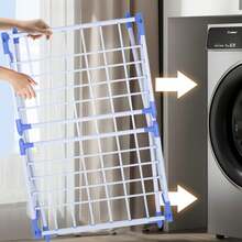 Foldable Clothes Drying Rack, 4 Styles Available, Indoor & Outdoor Laundry Airer With Extra Large Capacity, Stable Heavy-Duty Metal Frame, Space-Saving Collapsible Design, Ideal For Hanging Clothes, Towels, Blankets, Perfect For Home, Balcony, Patio & Apartment Use - Clothes Rack - View 7