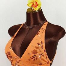 2025 New Summer Vacation Tank Top, Embroidered Beaded Deep V-Neck Casual Sexy Women's Camisole, Back To School Party Red Sequin Top Y2k Sequin Top - Burdeos - Ver 2