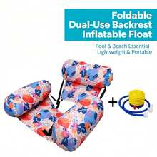 1pc/2pcs Heavy Duty Inflatable Pool Float, Adult Inflatable Pool Lounge Chair With Tropical Leaf Design, Party Summer Water Fun For Pool, Beach, Relaxation | Comfortable Mesh, Adult Beach Chair - 1 Pool Float Chair 1 Air Pump - View 9