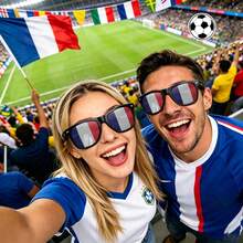 Bộ 1/2 món phụ kiện cổ vũ chủ đề bóng đá năm 2026: Băng đô, bông tai, kính mắt và các vật dụng khác hình quả bóng đá. - Nhiều màu - Xem 2