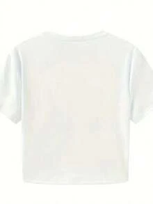 1PCSWomen'S USA Graphic Crop Top T-Shirt - Short Sleeve Crew Neck Casual Tee With American Flag & "USA" Print, White, Lightweight For Spring/Summer, Ladies T Shirts, Women's Short Sleeve Crop Tee - Lightweight Versatile Everyday Wear2026 Summer Outfits For Women,Y2k Tops 4th Of July Outfit Women - Phong cách - Xem 2
