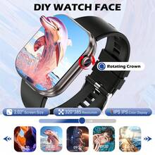 Smart Watches For Women Men With Earbuds 2.02" Big Screen Outdoor Smartwatch Fitness Tracker With Sleep Monitor 300mAh Big Battery Waterproof Smartwatch Answer/Make Calls For Phone Android - 查看 4