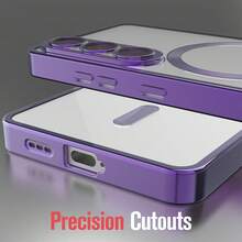 Vena For Samsung Galaxy S26 Plus Case Magsafe, Magnetic Shockproof Protective Phone Case, Electroplated Clear Back, Support Wireless Charging, Purple - Màu tím - Xem 7