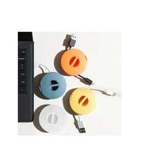 1 pieza LZYMSZ Organizador de cable retráctil sin enredos, portátil, 4 colores, organizador de cable suave adecuado para el hogar, la oficina, el aula, regalo con forma redonda para mujeres - Multicolor - Ver 3