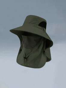 Unisex Wide Brim Bucket Hat With Face & Neck Flap, Breathable Mesh Design, Waterproof Quick-Dry, Adjustable Chin Strap, Suitable For Hiking, Camping, Gardening, Beach, Cycling, Travel And Other Outdoor Activities - A - View 14