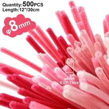 Bộ dây kẽm nhung màu hồng hỗn hợp 926/500/100 chiếc, thích hợp để tự làm cắm hoa, được đóng gói kèm vải organza ngọc trai lượn sóng, lý tưởng cho người yêu thích tự làm đồ thủ công, trang trí nhà cửa, làm quà tặng, mùa tựu trường. - nhiều màu - Xem 5