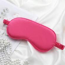 1 pièce Masque de sommeil en soie double face, masque occultant pour le bureau, l'école, la sieste en voyage, convient comme cadeau pour la famille, les collègues, les amis - Blanc - Voir 5