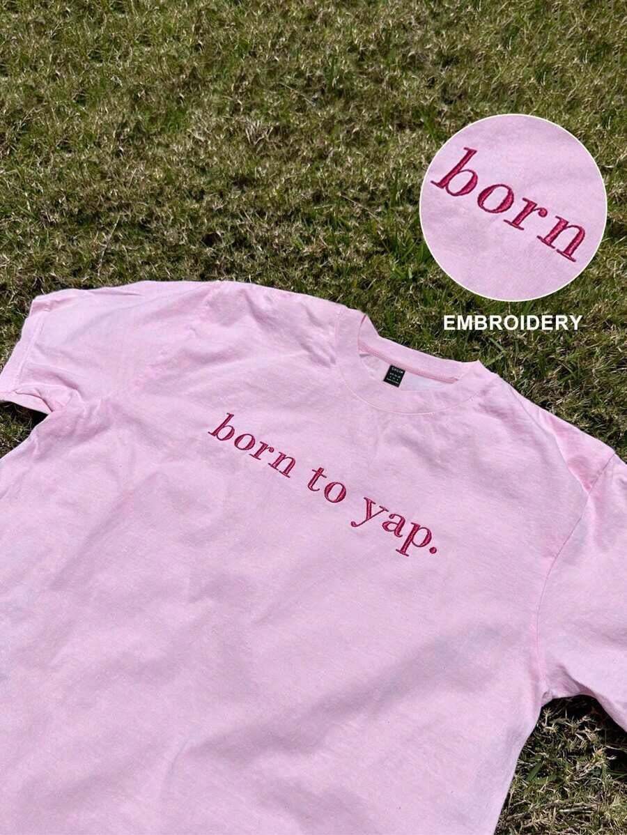 Simple And Fashionable Women's T-Shirt, Suitable For Summer. - 粉紅色 2 - 查看 1