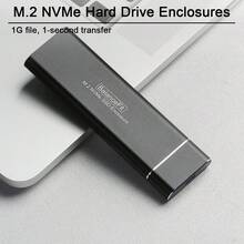 Balance Fit M.2 NVMe SSD 硬盘盒，支持 10Gbps USB 3.2 Gen2 接口，铝合金材质，兼容 2230/2242/2260/2280 NVMe SSD，附带 USB-C 数据线和适配器。 - 黑色 - 查看 4