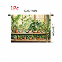 1件裝，家居裝飾，植物主題圖案印花桌裙，廚房小窗簾，廚房櫥櫃蓋，附窗簾孔，易於懸掛，長方形，機器編織，可機洗，廚房裝飾與配件，非常適合廚房櫥櫃和家居裝飾 - 彩色 - 查看 17