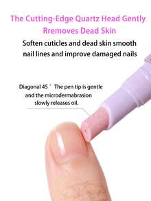 3-In-1 Cuticle Oil Pen, Hand & Nail Edge Essence Brush, Cuticle Pusher, Manicure Care Tool, Dead Skin Cuticle Remover Pen - Multicolor - View 3