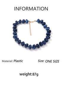 1pc European & American Luxury Transparent Resin Macaron Beaded Necklace, Unique Design For Women - Beaded Necklace - View 16