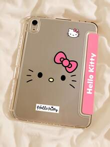 SANRIO Hello Kitty 保护套，粉色豹纹可爱翻盖式保护套，带 Y 型折叠支架，防震保护壳，兼容 iPad 第 10/9/8/7 代、Air 5/4/3、Pro 11 英寸，支持自动睡眠/唤醒功能 - 彩色 - 查看 2
