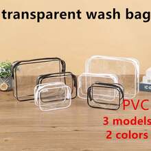1 pieza Bolsa de almacenamiento de cosméticos portátil para viajes al aire libre, bolsa de almacenamiento multifuncional engrosada, bolsa transparente impermeable - Multicolor - Ver 1