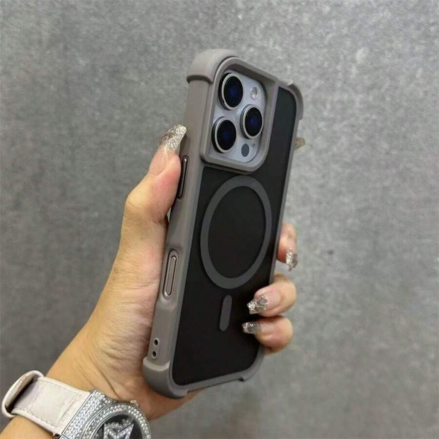 1 chiếc ốp lưng điện thoại silicon mềm trong mờ cao cấp, có nam châm, tương thích với Apple 17 Pro Max, 16, 15, 14, 13, 12, 11 Pro Max Plus