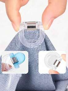 6pcs/4pcs/1pc Invisible Pants Hem Shortener Clips: Prevent Pants From Dragging On The Floor, Seamless Design, Hidden Buckle, Prevent Pants From Touching The Ground, Suitable For Jeans And Casual Pants, Waterproof, Convenient To Carry. - Multicolor - View 4