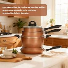 Juego Batería de Cocina 34 Piezas, Aluminio Resistente con Recubrimiento Antiadherente - Ver 7